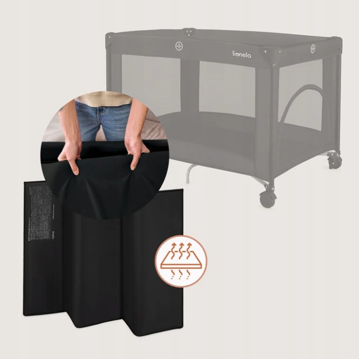 Манеж Lionelo AMELIE BLACK CARBON