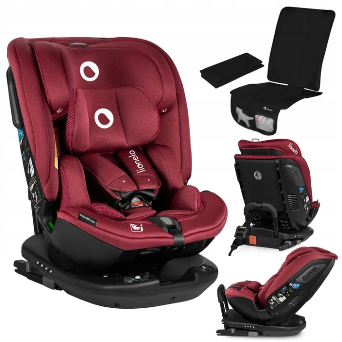 Детское автокресло Lionelo BASTIAAN RWF i-Size RED BURGUNDY
