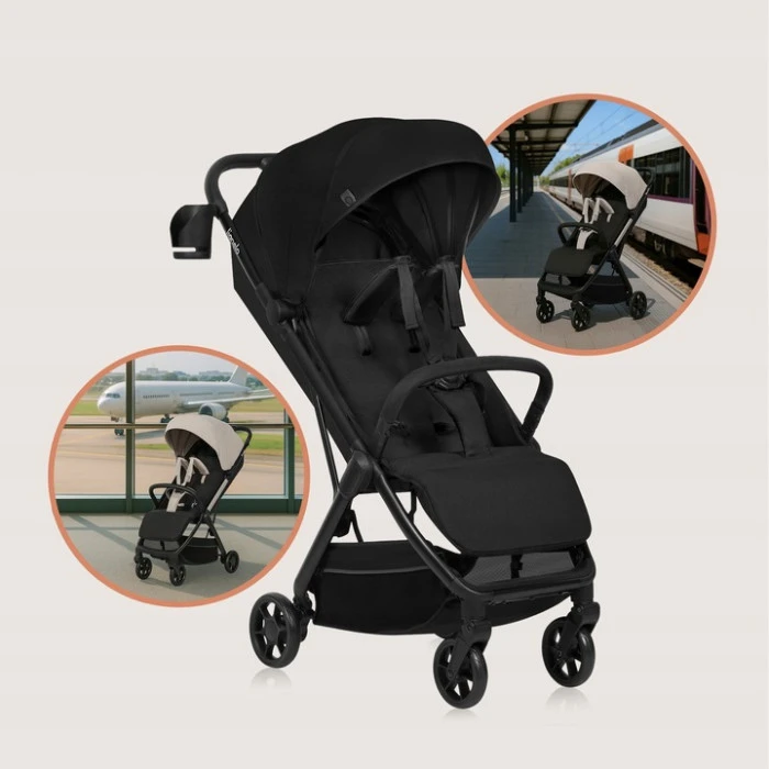 Прогулянковий візок Lionelo JULIE AIR BLACK ONYX