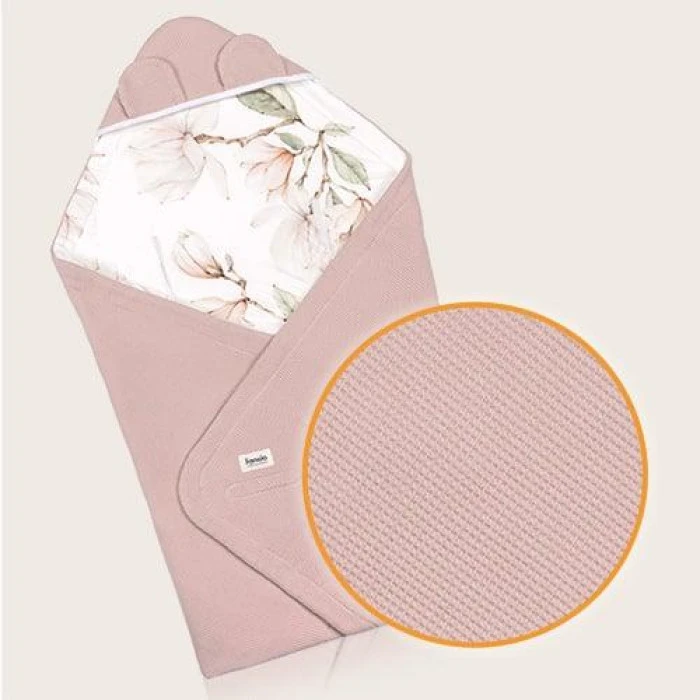 Покривало Lionelo TRAVEL SWADDLE BLANKET PINK FLOWER