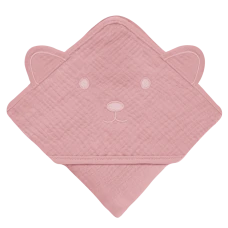 Полотенце Lionelo MUSLIN HOODED TOWEL PINK BABY