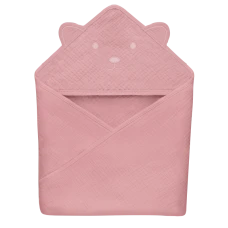 Полотенце Lionelo MUSLIN HOODED TOWEL PINK BABY