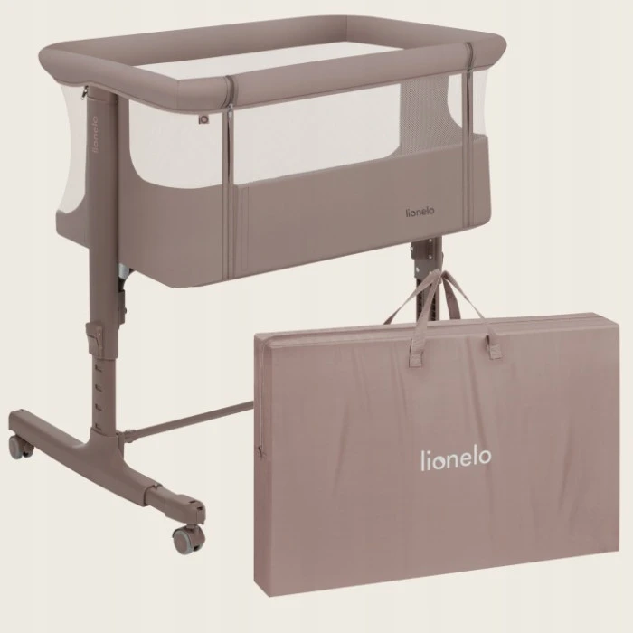 Ліжечко приставне Lionelo AURORA BEIGE TAUPE