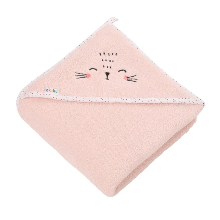 Рушник з капюшоном, Котик 100x100 см Akuku A0664
