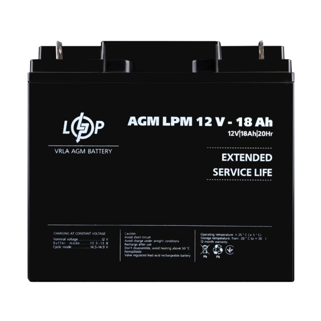 Аккумулятор AGM LPM 12V – 18 Ah