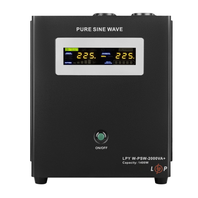 ДБЖ з правильною синусоїдою 24V LPY-W-PSW-2000VA+ (1400Вт)10A/20A