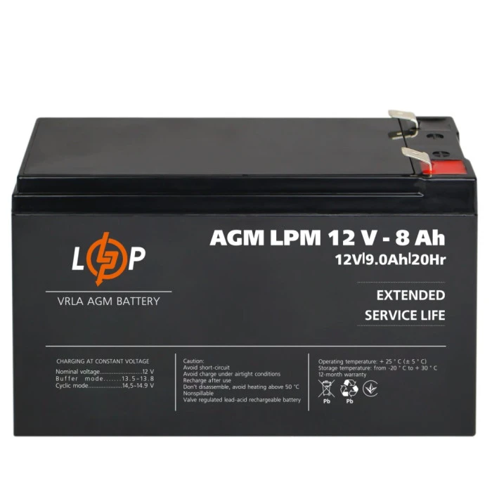 Аккумулятор AGM LPM 12V – 8 Ah