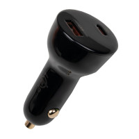 Зарядка в прикуривателе LP 100W Type-C+USB (QC4/PD3.0/PPS) WCH01