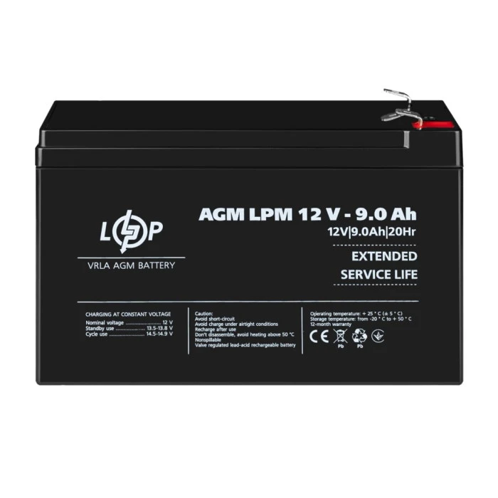 Аккумулятор AGM LPM 12V - 9 Ah