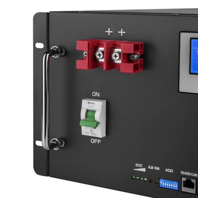 Аккумулятор LP LiFePO4 48V (51,2V) - 100 Ah (5120Wh) (Smart BMS 100A) с LCD RM RS485/CAN