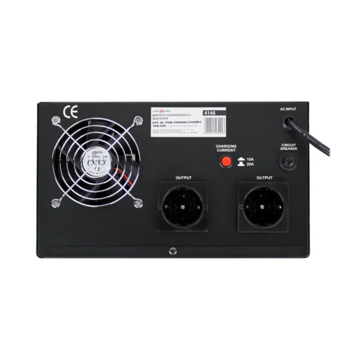 ДБЖ з правильною синусоїдою 24V LPY-W-PSW-2000VA+ (1400Вт)10A/20A