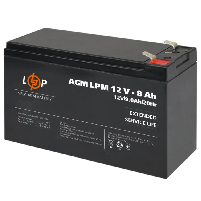 Аккумулятор AGM LPM 12V – 8 Ah