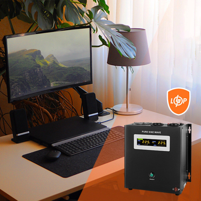 ДБЖ з правильною синусоїдою 24V LPY-W-PSW-2000VA+ (1400Вт)10A/20A