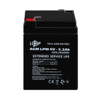 Аккумулятор AGM LPM 6V – 5.2 Ah