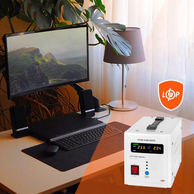 ИБП с правильной синусоидой 12V LPY-PSW-500VA+ (350Вт) 5A/10A