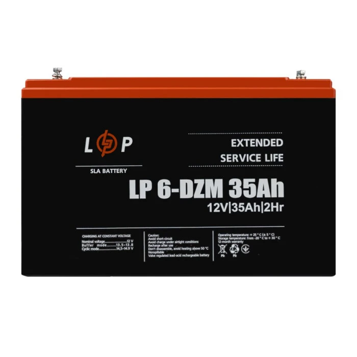 Тяговый свинцово-кислотный AGM аккумулятор LP 6-DZM-35 Ah