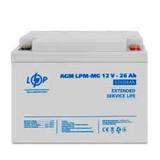 Акумулятор мультигелевий AGM LPM-MG 12V - 26 Ah под болт М5