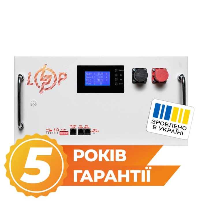 Аккумулятор LP LiFePO4 51,2V - 280 Ah (14336Wh) (BMS SP 200A/100A) RM RS485/CAN LCD WH