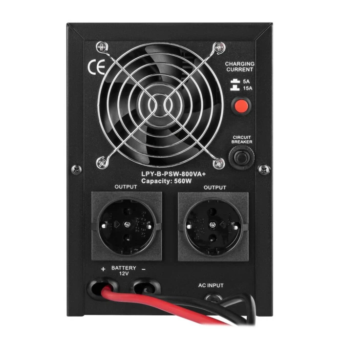 ДБЖ з правильною синусоїдою 12V LPY-B-PSW-800VA+(560Вт) 5A/15A