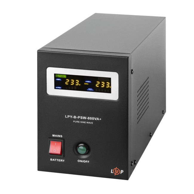 ДБЖ з правильною синусоїдою 12V LPY-B-PSW-800VA+(560Вт) 5A/15A