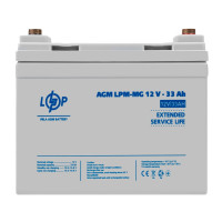 Аккумулятор мультигелевый LPM-MG 12V - 33 Ah + справа