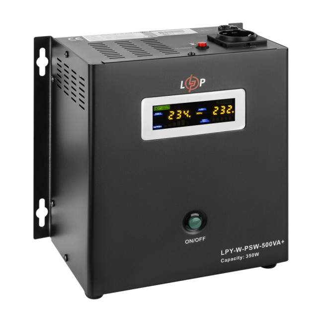 ДБЖ з правильною синусоїдою 12V LPY-W-PSW-500VA+(350Вт)5A/10A