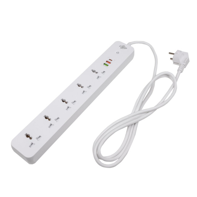 Сетевой фильтр (удлинитель) LP (5x220V-2500W, 1xUSB-38W/PD/QC3.0, 1xType-C 20W, 1xUSB 18W)