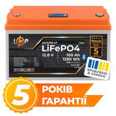Аккумулятор LP LiFePO4 12,8V - 100 Ah (1280Wh) (BMS 100A/50А) пластик LCD Smart BT