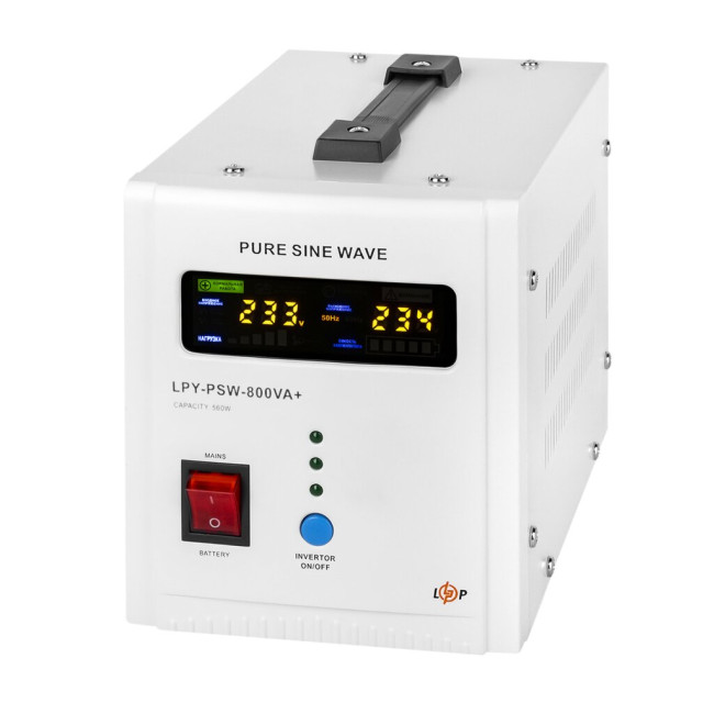 ДБЖ з правильною синусоїдою 12V LPY-PSW-800VA+(560Вт)5A/15A