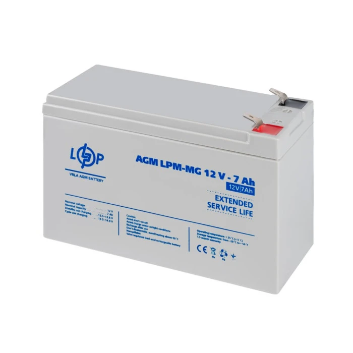 Аккумулятор мультигелевый LPM-MG 12V - 7 Ah