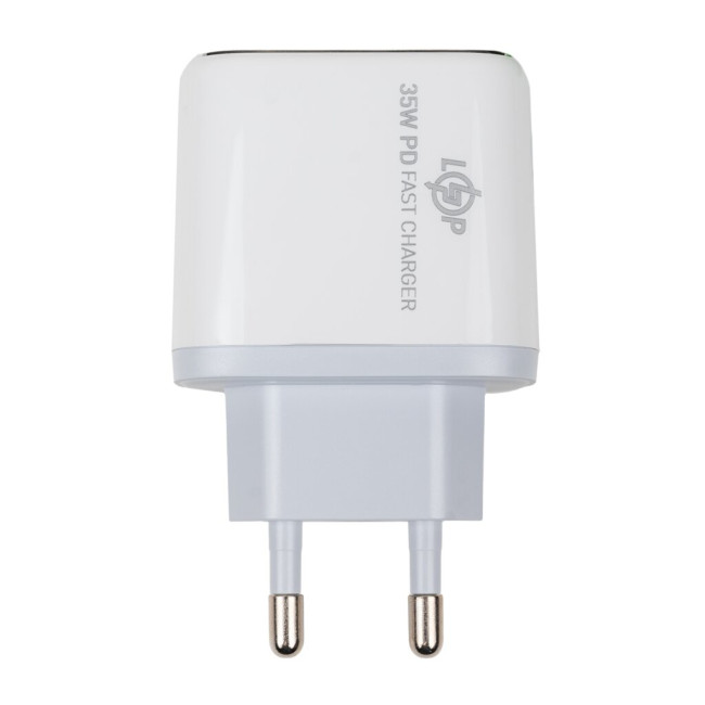 Зарядка для телефона LP 35W (Type-C+Type-C) PD+кабель (Type C to Lightning) 35WCH