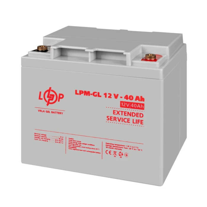 Аккумулятор гелевый LPM-GL 12V - 40 Ah