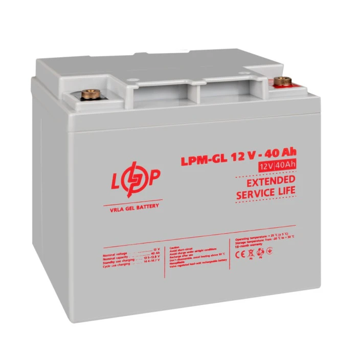 Аккумулятор гелевый LPM-GL 12V - 40 Ah