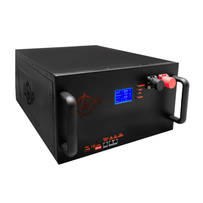 Аккумулятор LP LiFePO4 51,2V - 160 Ah (8192Wh) (BMS 200A/100А) LCD металл RM Smart RS485/CAN