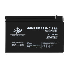 Аккумулятор AGM LPM 12V – 7.5 Ah