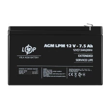 Акумулятор AGM LPM 12V - 7.5 Ah