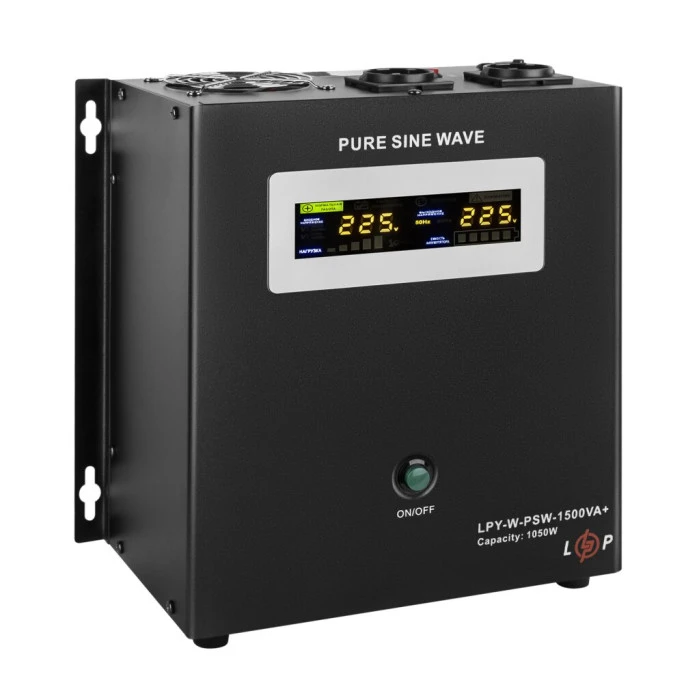 ДБЖ з правильною синусоїдою 24V LPY-W-PSW-1500VA+(1050Вт)10A/15A