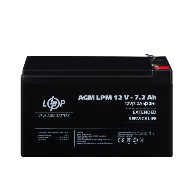 Аккумулятор AGM LPM 12V – 7.2 Ah