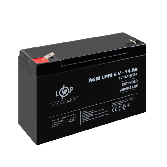 Аккумулятор AGM LPM 6V - 14 Ah