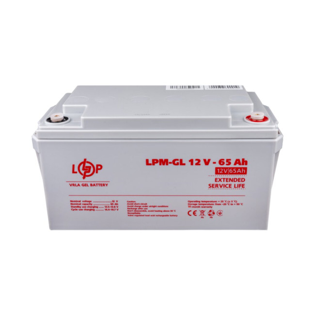 Аккумулятор гелевой LPM-GL 12V - 65 Ah