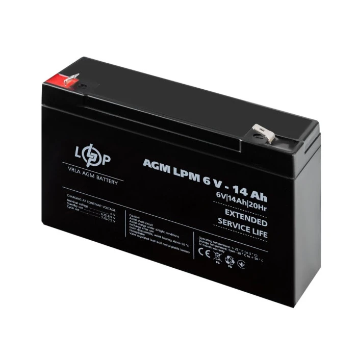 Аккумулятор AGM LPM 6V - 14 Ah