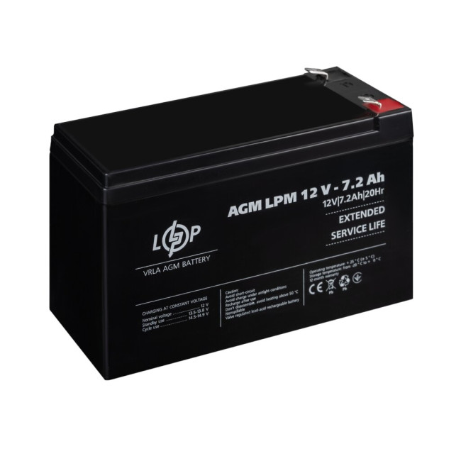 Аккумулятор AGM LPM 12V – 7.2 Ah