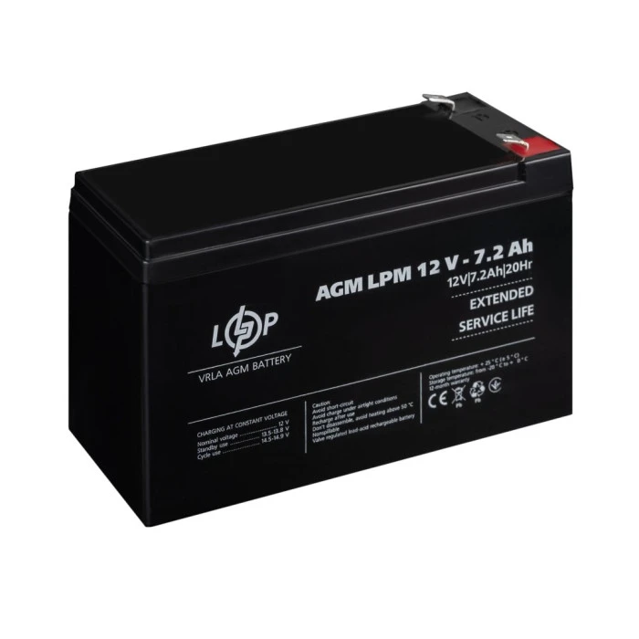 Аккумулятор AGM LPM 12V – 7.2 Ah
