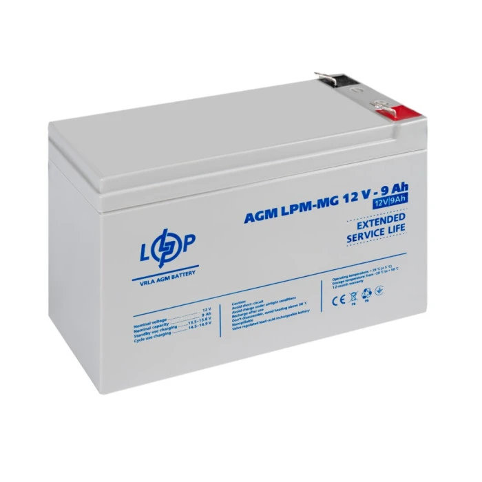 Аккумулятор мультигелевый LPM-MG 12V - 9 Ah