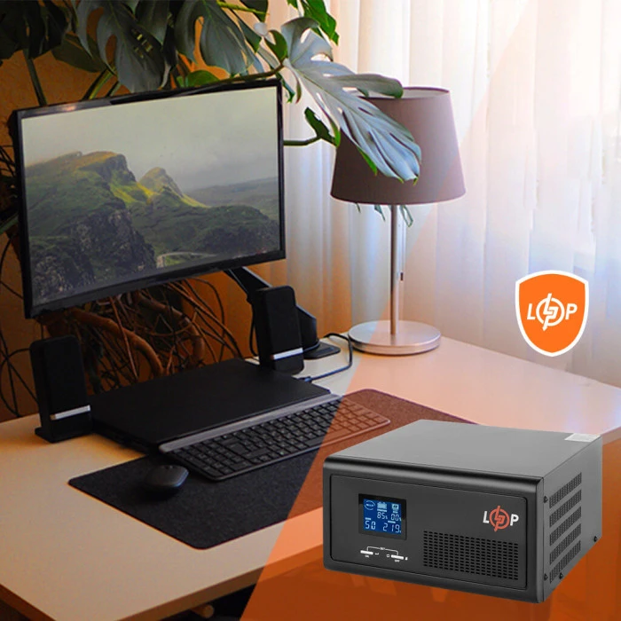 ДБЖ з правильною синусоїдою 12V LPE-B-PSW-1500VA+ (1000Вт) 1-35A