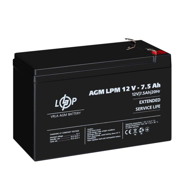 Аккумулятор AGM LPM 12V – 7.5 Ah