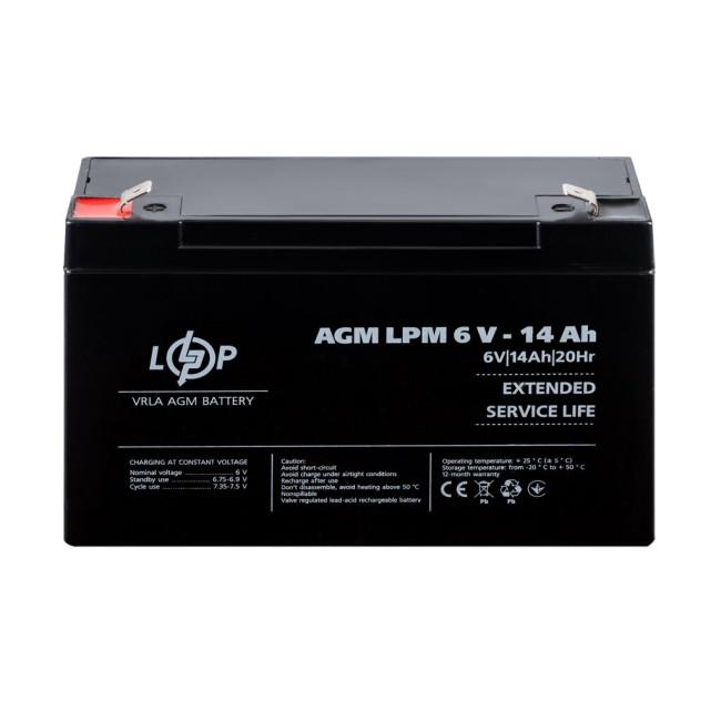 Аккумулятор AGM LPM 6V - 14 Ah