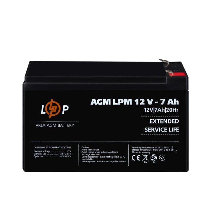 Аккумулятор AGM LPM 12V – 7 Ah
