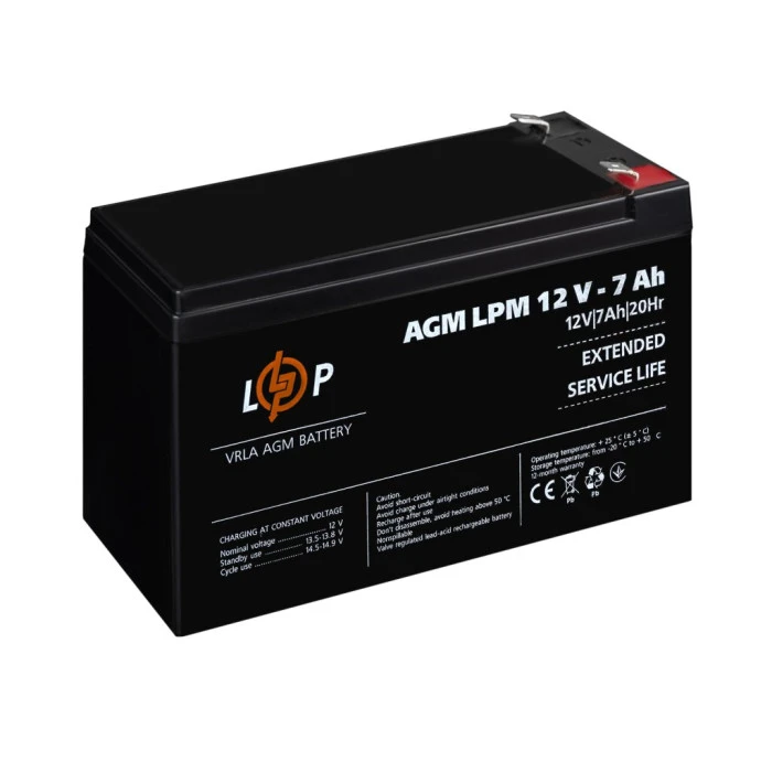 Аккумулятор AGM LPM 12V – 7 Ah