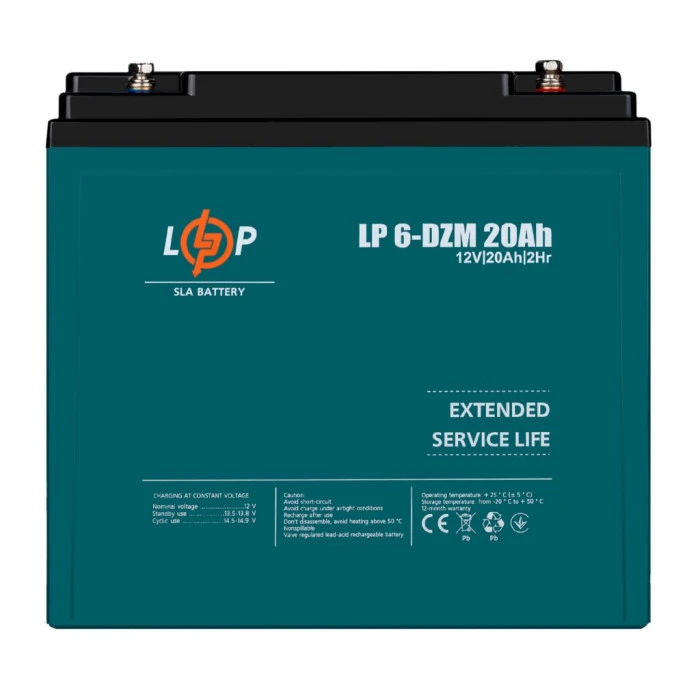 Тяговый свинцово-кислотный аккумулятор AGM LP 6-DZM-20 Ah